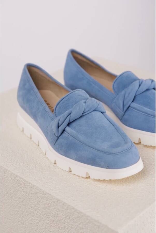 Brunate Zomerse Loafer met Leren Voetbed Blue Dames