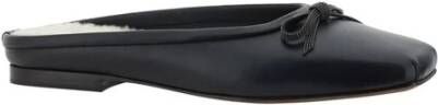 BRUNELLO CUCINELLI Ballerina's met Geometrische Neus en Strik Black Dames