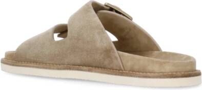 BRUNELLO CUCINELLI Beige Leren Sandalen voor Mannen Beige Heren