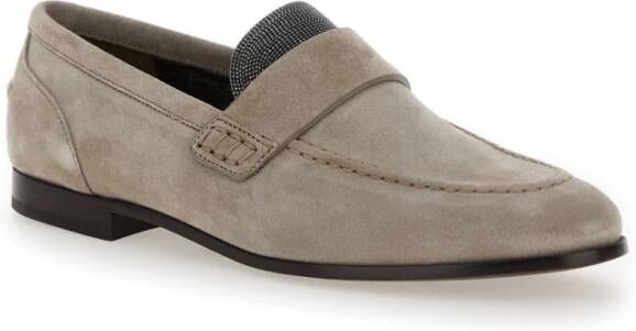 BRUNELLO CUCINELLI Beige Mocassin Platte Schoenen Beige Dames