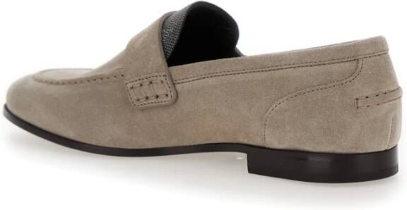 BRUNELLO CUCINELLI Beige Mocassin Platte Schoenen Beige Dames