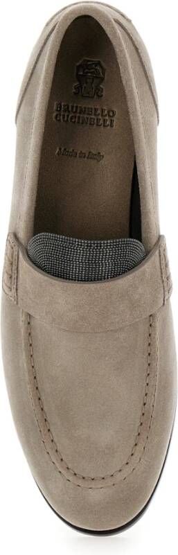 BRUNELLO CUCINELLI Beige Mocassin Platte Schoenen Beige Dames