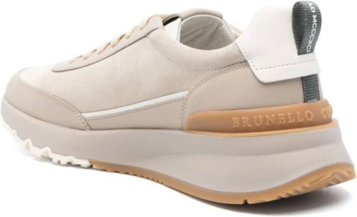 BRUNELLO CUCINELLI Beige Sneakers voor Stijlvolle Outfits Beige Heren