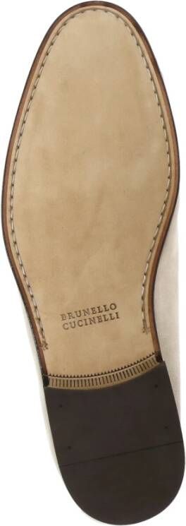 BRUNELLO CUCINELLI Beige Suède Loafers Beige Heren