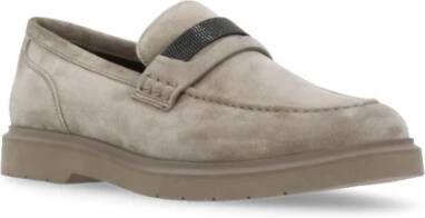 BRUNELLO CUCINELLI Beige Suède Mocassins Beige Dames