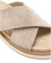 BRUNELLO CUCINELLI Bruin Cross-over Band Open Teen Sandaal Brown Heren - Thumbnail 4