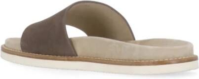 BRUNELLO CUCINELLI Bruin Leren Heren Sandalen Brown Heren