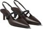 BRUNELLO CUCINELLI Bruin Leren Slingback Middelhak Schoenen Brown Dames - Thumbnail 8