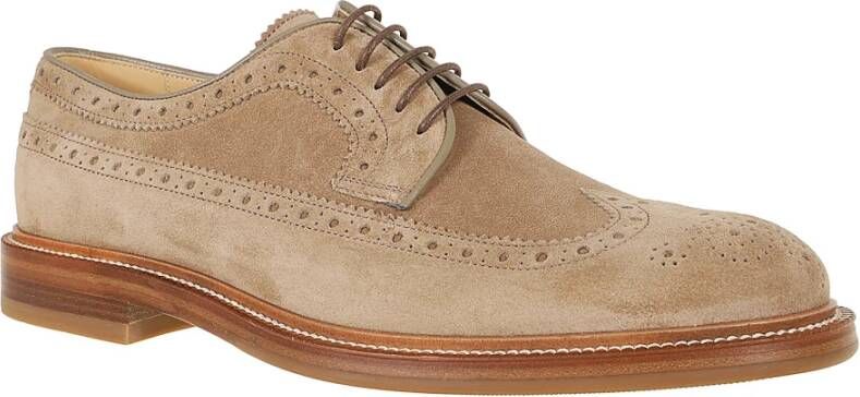 BRUNELLO CUCINELLI Bruine Leren Sneakers voor Mannen Brown Heren