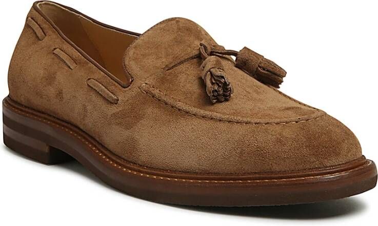 BRUNELLO CUCINELLI Bruine Mocassins voor Mannen Brown Heren