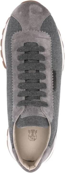 BRUNELLO CUCINELLI Bruine Sneakers met Monili Decoratie Brown Dames