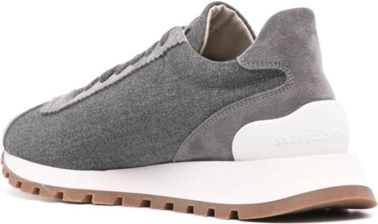 BRUNELLO CUCINELLI Bruine Sneakers met Monili Decoratie Brown Dames