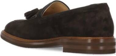 BRUNELLO CUCINELLI Bruine Suède Loafers met Kwastjes Brown Heren