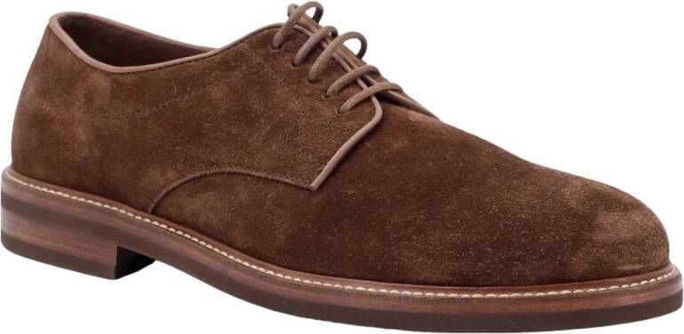 BRUNELLO CUCINELLI Bruine Suède Veterschoenen Brown Heren