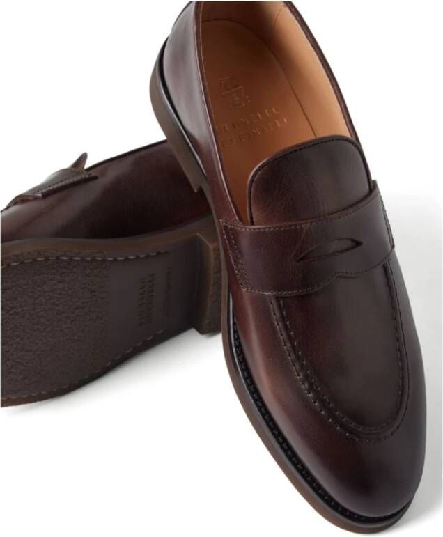 BRUNELLO CUCINELLI Cacao Schoenen voor Mannen Brown Heren