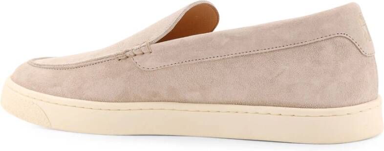 BRUNELLO CUCINELLI Canvas en suède mocassin schoen Beige Heren