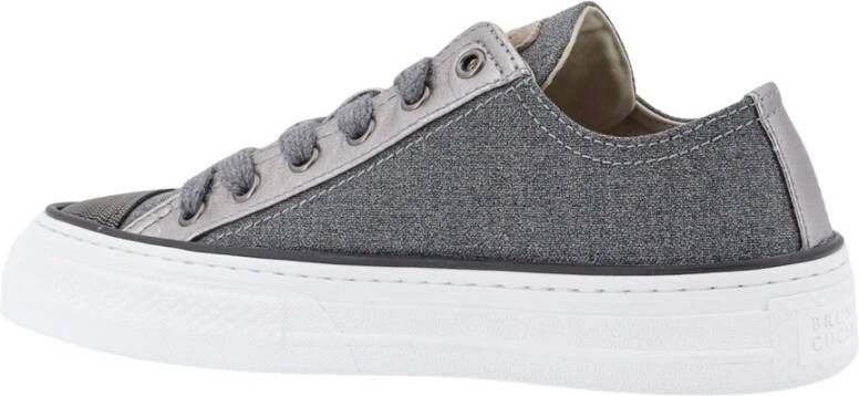 BRUNELLO CUCINELLI Canvas Jewell Sneakers Gray Dames