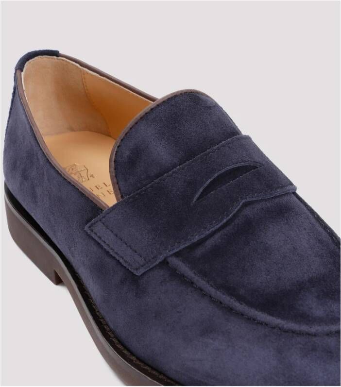 BRUNELLO CUCINELLI Donkerblauwe Loafers Blue Heren