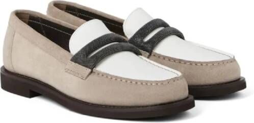 BRUNELLO CUCINELLI Elegante Ice Loafers Damesschoenen Beige Dames