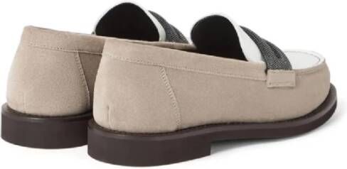 BRUNELLO CUCINELLI Elegante Ice Loafers Damesschoenen Beige Dames