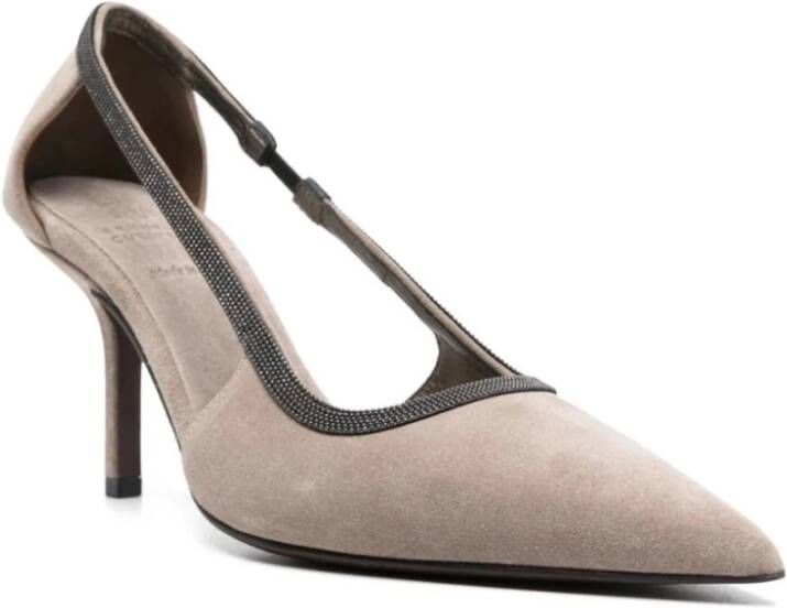 BRUNELLO CUCINELLI Elegante Ice Pumps voor Vrouwen Beige Dames