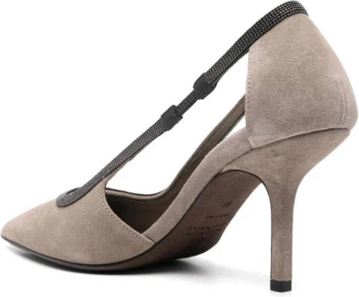 BRUNELLO CUCINELLI Elegante Ice Pumps voor Vrouwen Beige Dames