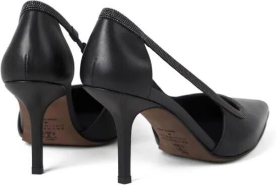 BRUNELLO CUCINELLI Elegante Leren Pumps voor Vrouwen Black Dames