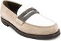 BRUNELLO CUCINELLI Fluweel Lederen Juweel Mocassins Beige Dames - Thumbnail 3