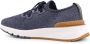 BRUNELLO CUCINELLI Gebreide Logo Sneakers Veters Rubberen Zool Blue Heren - Thumbnail 3