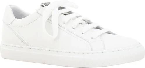 BRUNELLO CUCINELLI Glitterstone Sneakers met verlengde neus White Dames