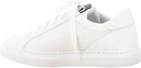 BRUNELLO CUCINELLI Glitterstone Sneakers met verlengde neus White Dames