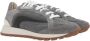 BRUNELLO CUCINELLI Grijze Canvas en Suède Lage Sneakers Gray Dames - Thumbnail 3