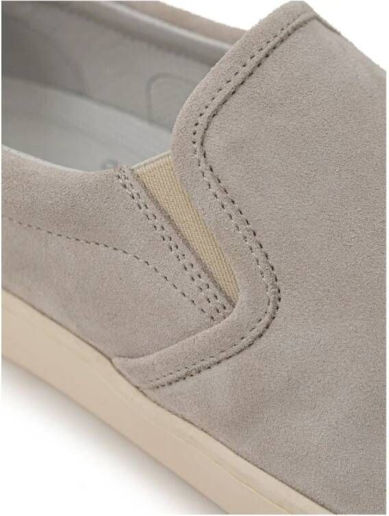 BRUNELLO CUCINELLI Grijze leren sneaker Gray Heren