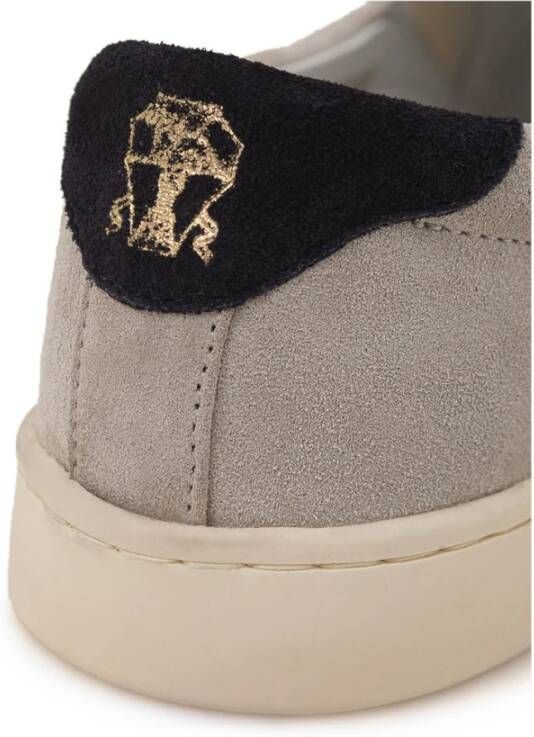 BRUNELLO CUCINELLI Grijze leren sneaker Gray Heren