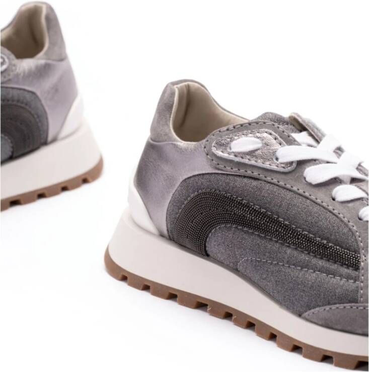 BRUNELLO CUCINELLI Grijze Sneakers voor Vrouwen Aw24 Gray Dames