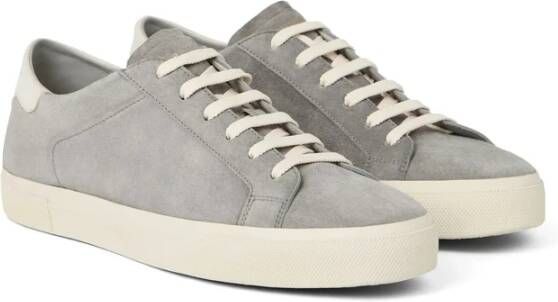 BRUNELLO CUCINELLI Grijze Vetersneaker met Logoprint Gray Heren