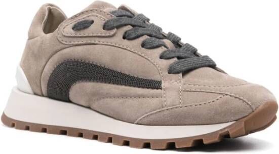 BRUNELLO CUCINELLI Ice Sneakers voor een coole look Beige Dames