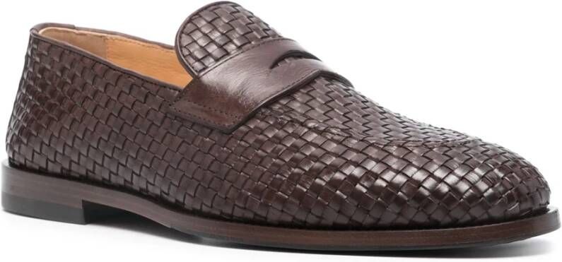 BRUNELLO CUCINELLI Italiaanse leren loafers Brown Heren