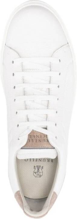 BRUNELLO CUCINELLI Italiaanse leren sneakers White Heren