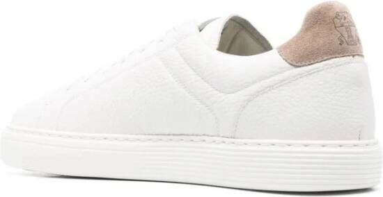 BRUNELLO CUCINELLI Italiaanse leren sneakers White Heren