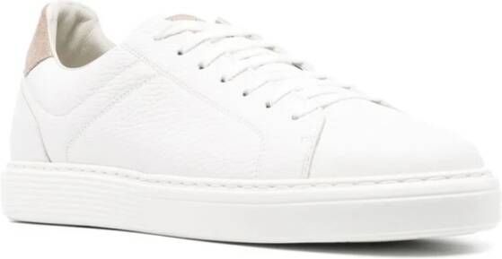 BRUNELLO CUCINELLI Italiaanse leren sneakers White Heren