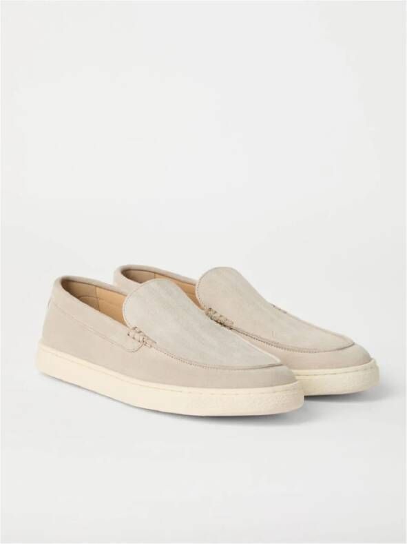 BRUNELLO CUCINELLI Leren Pantoffels voor Mannen Beige Heren