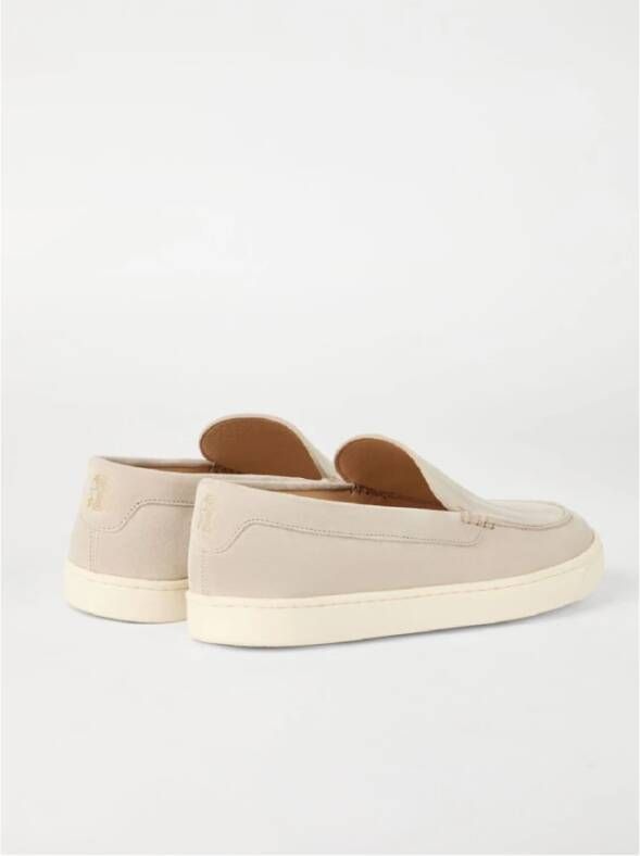 BRUNELLO CUCINELLI Leren Pantoffels voor Mannen Beige Heren