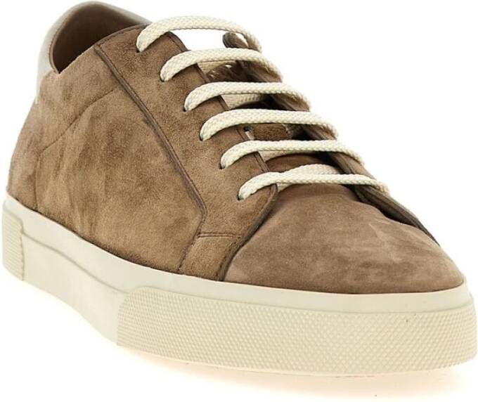 BRUNELLO CUCINELLI Lichtbruine Vetersneaker Brown Heren