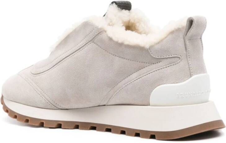 BRUNELLO CUCINELLI Lichtgrijze Sneakers Gray Dames