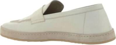 BRUNELLO CUCINELLI Logo Leren Instap-Espadrilles White Heren