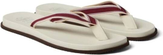 BRUNELLO CUCINELLI Logo Teenslippers Bordeaux Rubber Red Heren