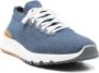 BRUNELLO CUCINELLI Marineblauwe Gebreide Sok-Stijl Sneakers Blue Heren - Thumbnail 3