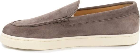 BRUNELLO CUCINELLI Moderne Suède Sneakers met Casual Stijl Brown Heren