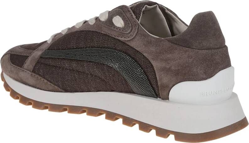 BRUNELLO CUCINELLI Nude & Neutrals Sneakers Luxe Stijl Brown Dames